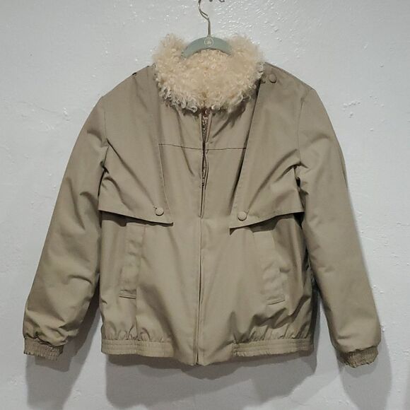 Vintage Reversible Genuine Curly Lamb Fur Coat Size 8 or M - Picture 9 of 16